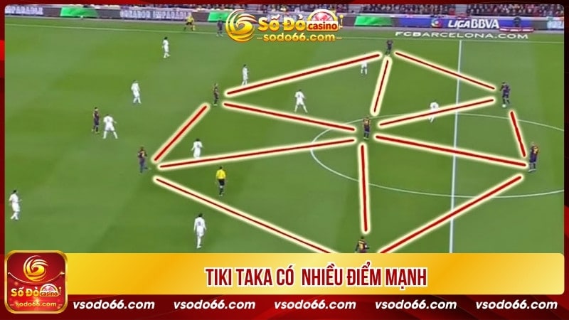 Tiki taka có nhiều điểm mạnh