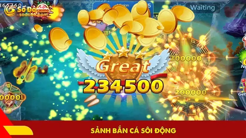 Sảnh bắn cá sôi động