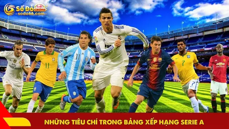 Những tiêu chí trong bảng xếp hạng Serie A
